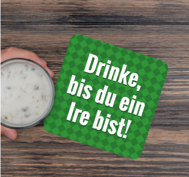 Sottobicchieri birra citazioni a quadri verdi - TenStickers