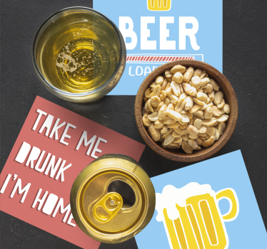 Sottobicchieri birra citazioni divertenti sulle bevande - TenStickers