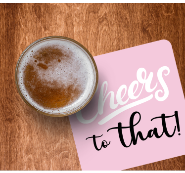 Sottobicchieri birra design citazione brindisi - TenStickers
