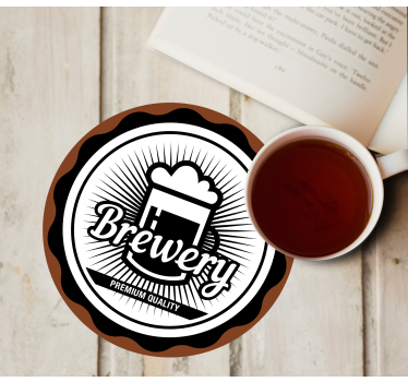 Sottobicchieri birra emblema qualità premium birrificio - TenStickers
