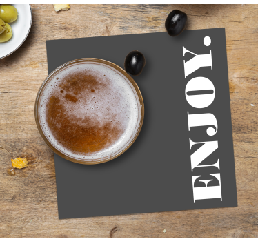 Sottobicchieri birra grigio scuro testurizzati - TenStickers