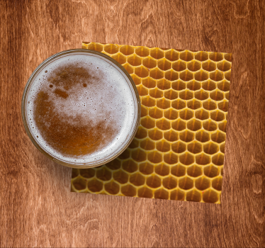 Sottobicchieri birra motivo a nido d'ape - TenStickers