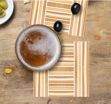 Sottobicchieri birra motivo a righe testurizzato - TenStickers