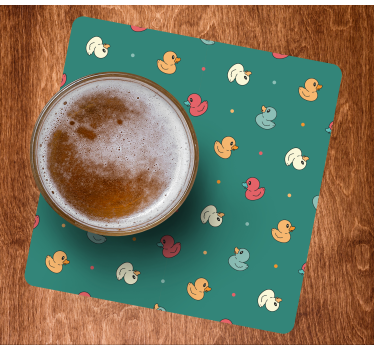 Sottobicchieri birra motivo anatra fantasioso - TenStickers