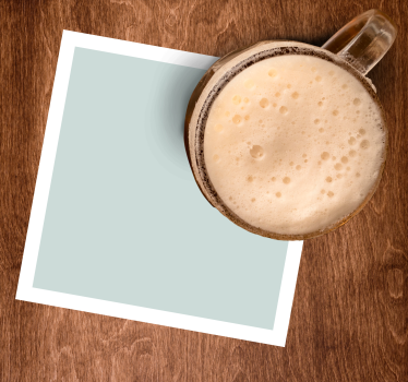 Sottobicchieri birra pezzo quadrato blu chiaro - TenStickers