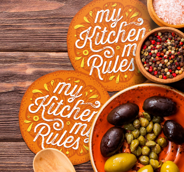 Sottobicchieri birra regole di cucina - TenStickers