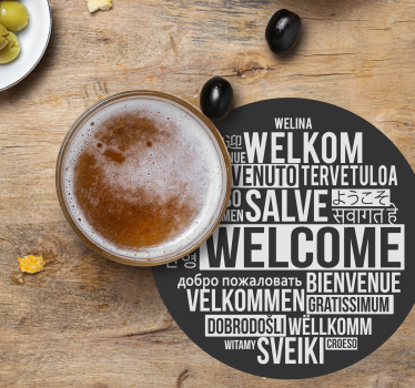 Sottobicchieri birra saluti in più lingue - TenStickers