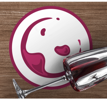 Sottobicchieri birra spruzzi di vino giocosi - TenStickers
