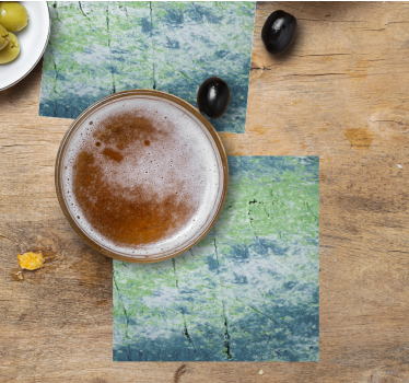 Sottobicchieri birra superficie verde testurizzata - TenStickers