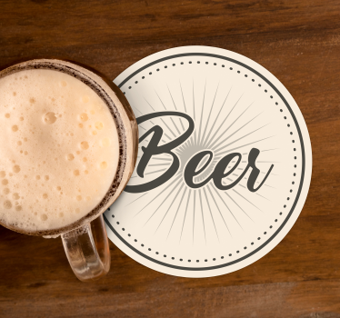 Sottobicchieri birra tipografia elegante birra - TenStickers