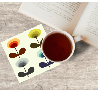 Sottobicchieri forme floreali stratificate - TenStickers