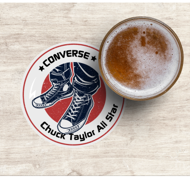 Sottobicchieri vintage design grafico sneaker - TenStickers
