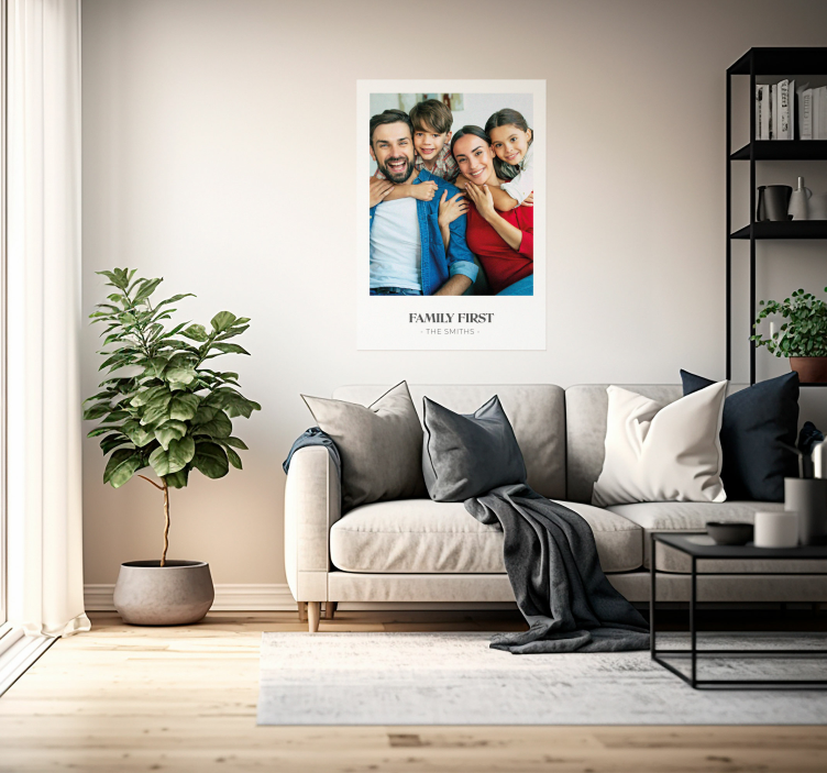 Poster per famiglia con foto personalizzabile - TenStickers