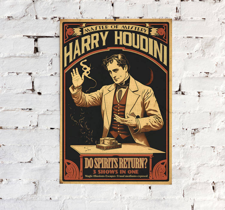 Poster da parete retrò Houdini  - TenStickers