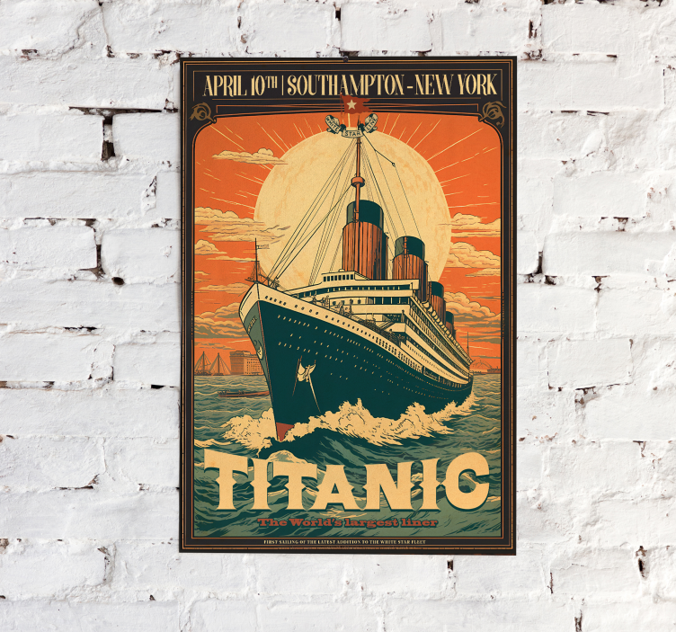 Poster retrò crociera del Titanic - TenStickers