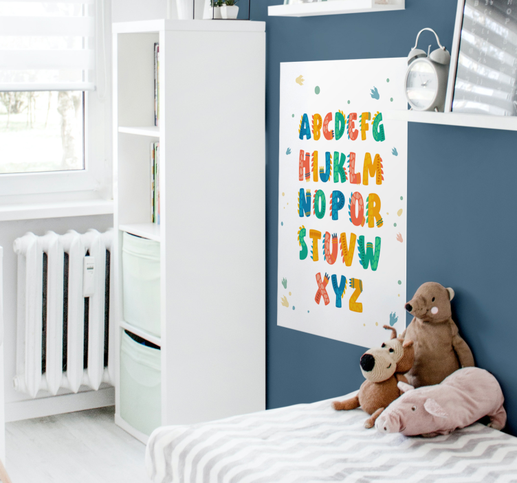 Poster con alfabeto e lettere colorate - TenStickers
