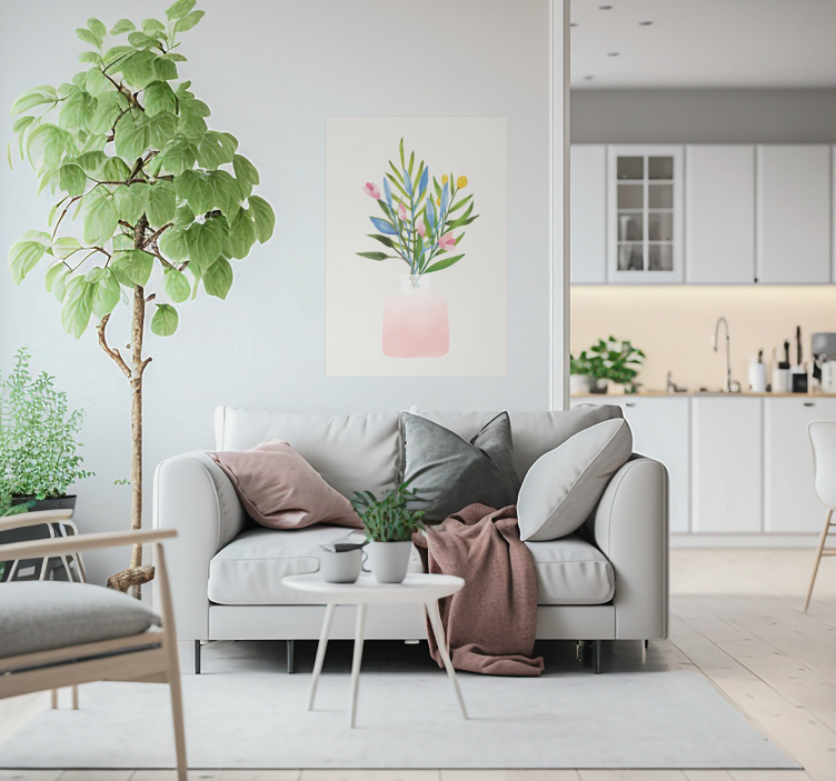 Poster a tema floreale fiori in un vaso - TenStickers