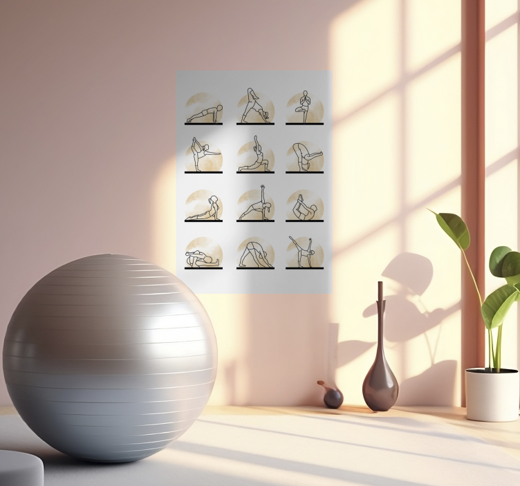 Poster la posizioni di yoga - TenStickers