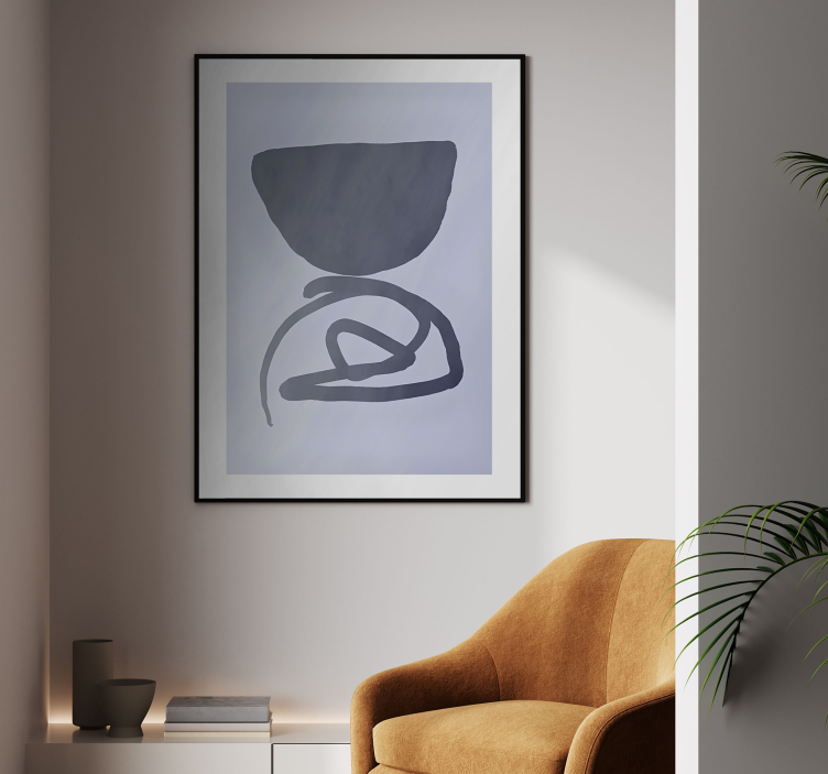 Poster astratto cornice viola - TenStickers