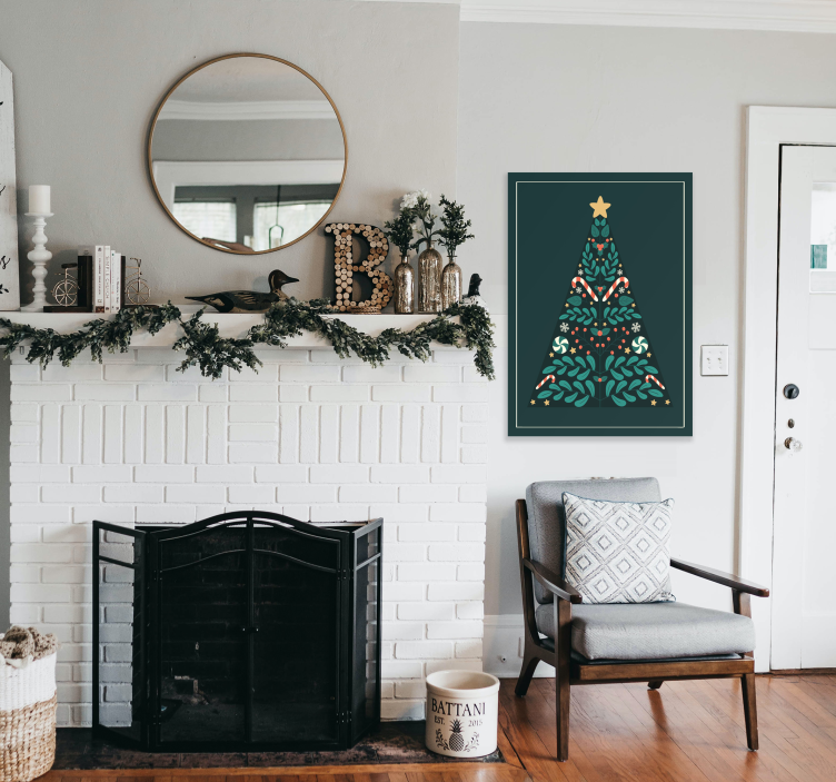 Poster con albero di Natale - TenStickers