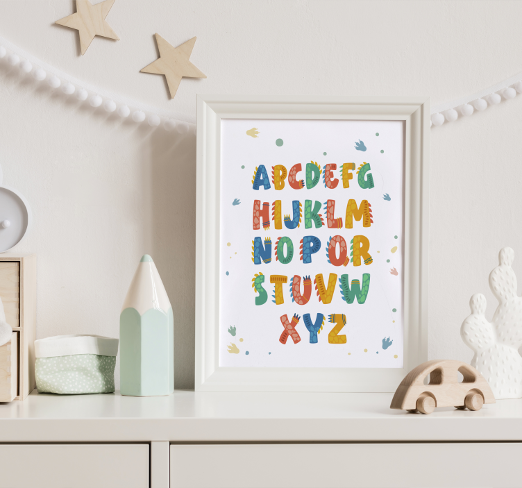Poster con alfabeto e lettere colorate - TenStickers