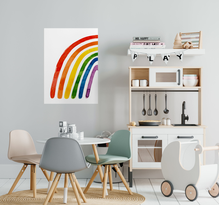 Poster con arcobaleno colorato - TenStickers