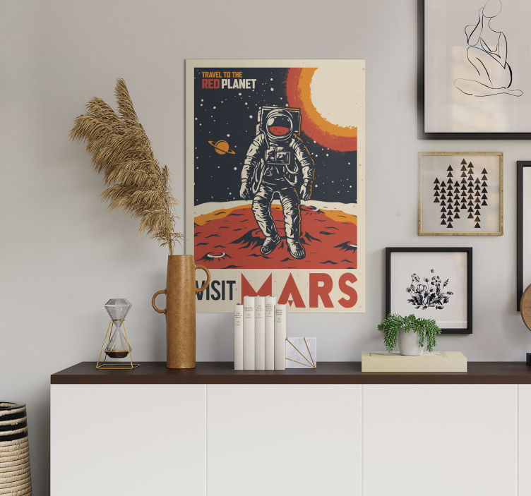 Poster con astronauta su marte - TenStickers