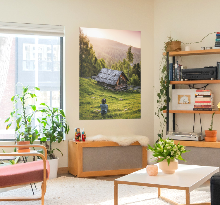 Poster con casa nella foresta - TenStickers