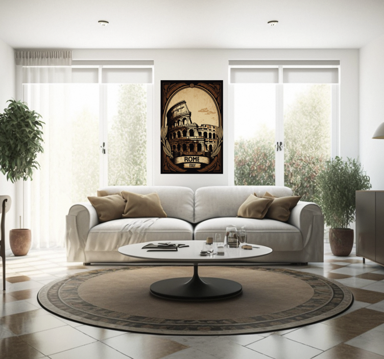 Poster con Colosseo stile vintage - TenStickers