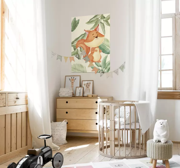 Poster con la volpe animata - TenStickers