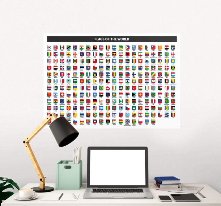 poster con le bandiere dei paesi del mondo - TenStickers