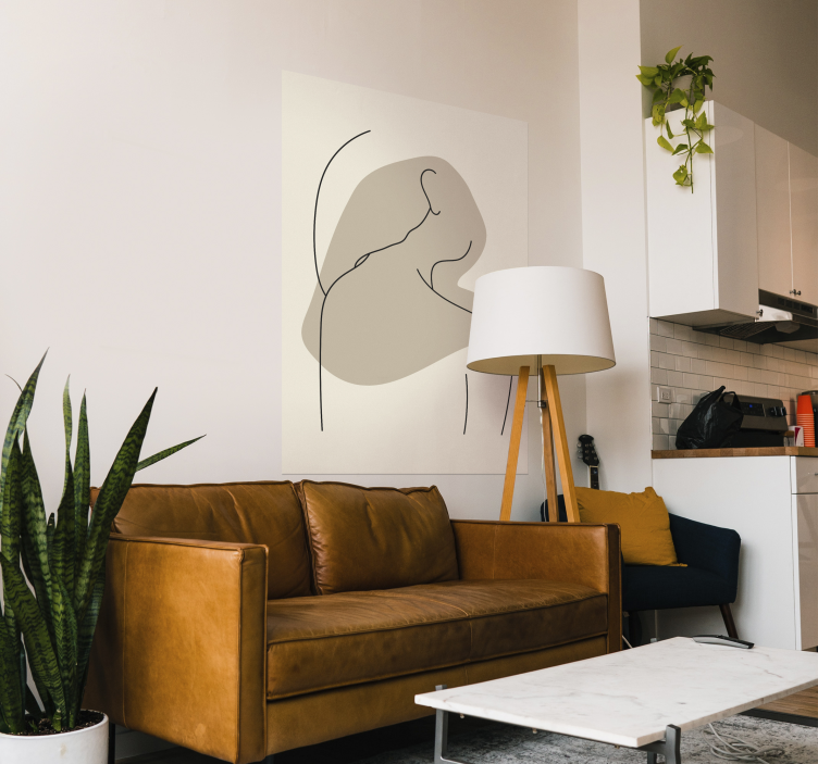 Poster con linee astratte nere - TenStickers