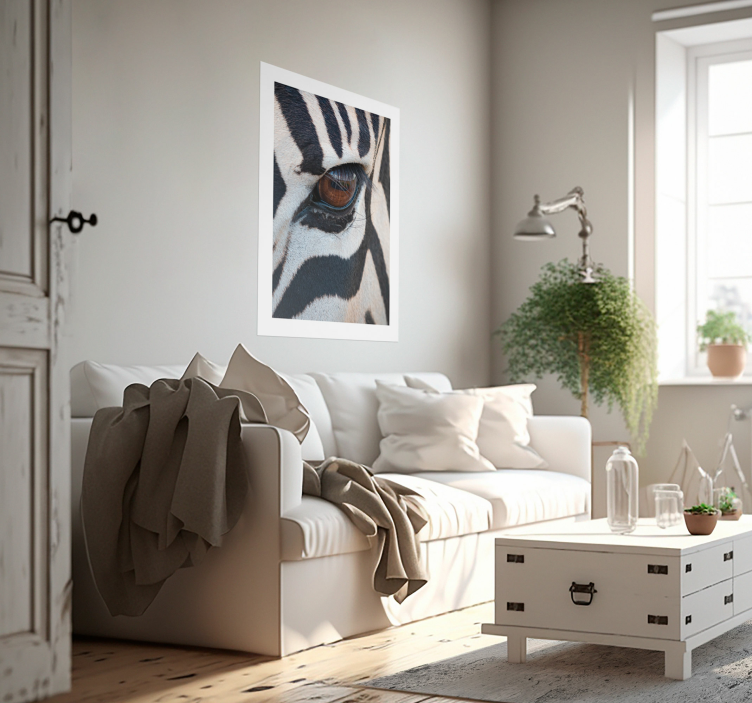 Poster con l'occhio della zebra - TenStickers