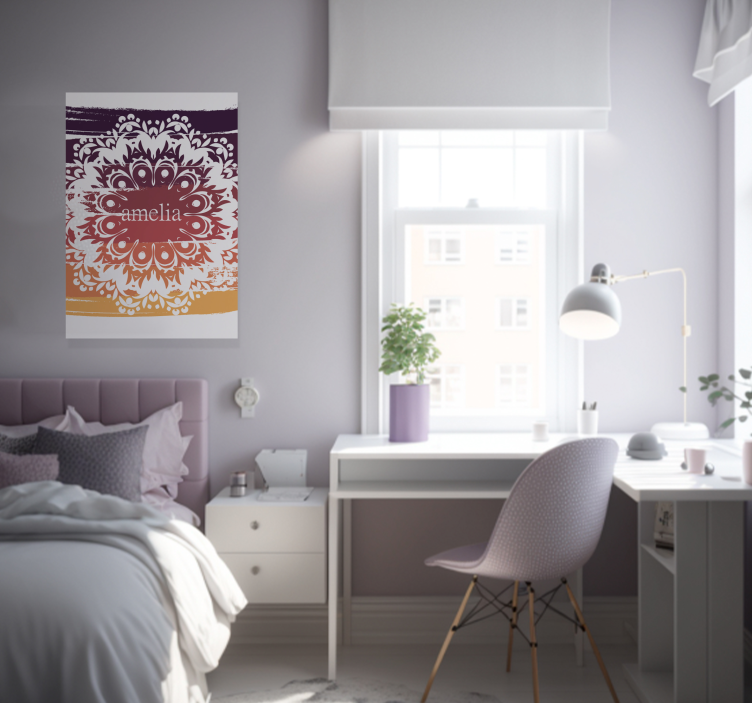 Poster con mandala con nome personalizzabile - TenStickers