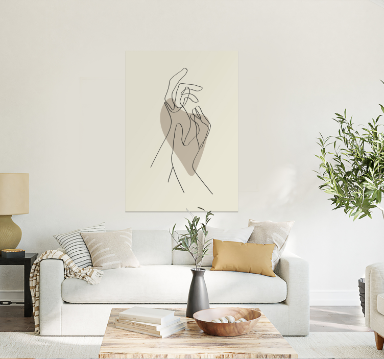 Poster con sagoma di mani - TenStickers