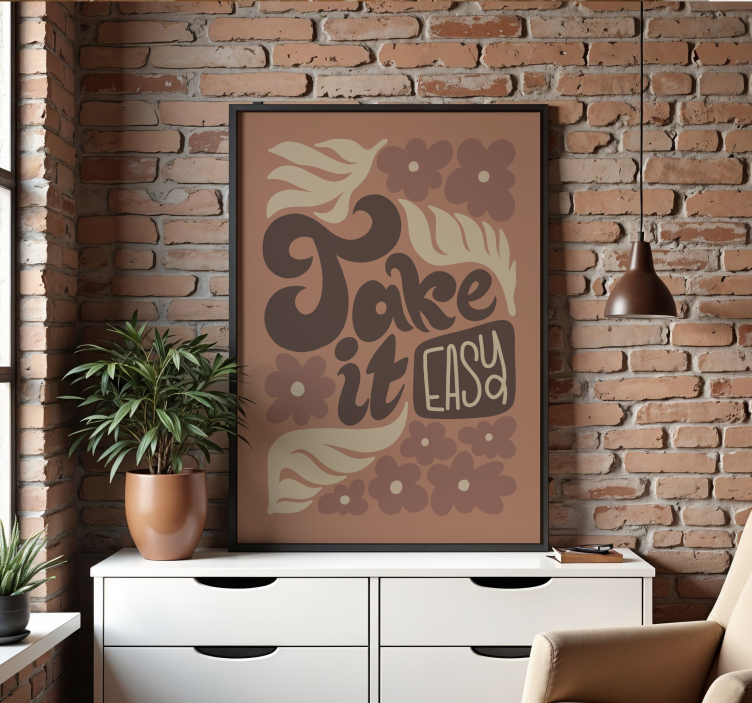 Poster citazioni take it easy - TenStickers