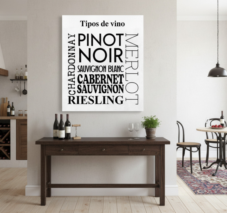 Poster da cucina tipi di vino - TenStickers