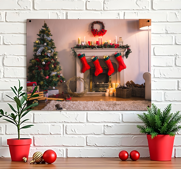 Poster di Babbo Natale atmosfera accogliente - TenStickers