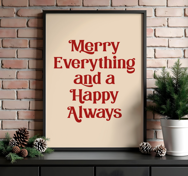 Poster di Babbo Natale tutto e felice sempre - TenStickers