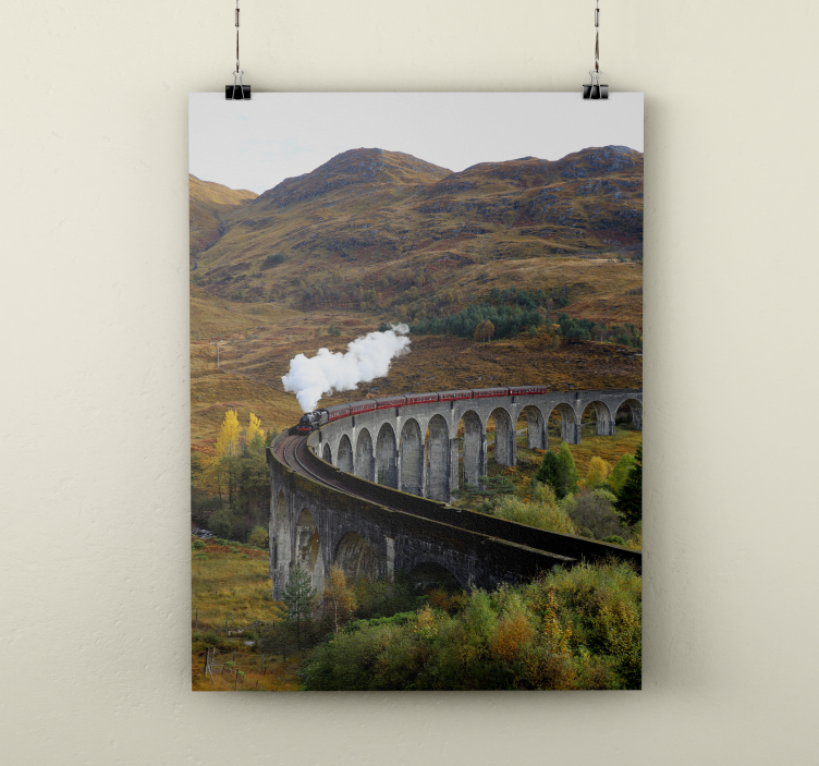 Poster fotografico realistico treno in movimento - TenStickers