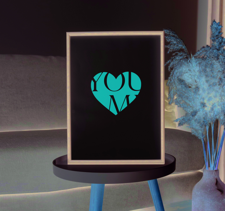 poster per coppia con nomi personalizzati - TenStickers