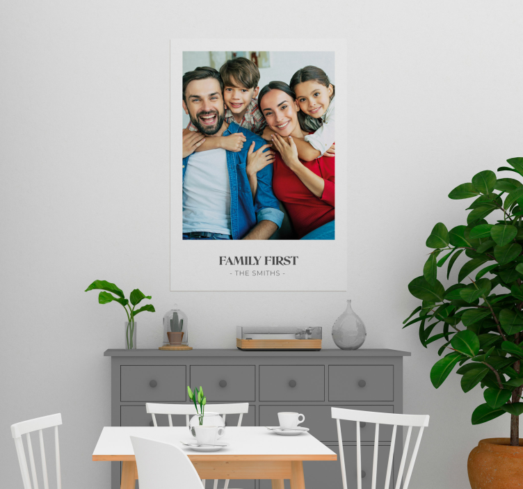 Poster per famiglia con foto personalizzabile - TenStickers