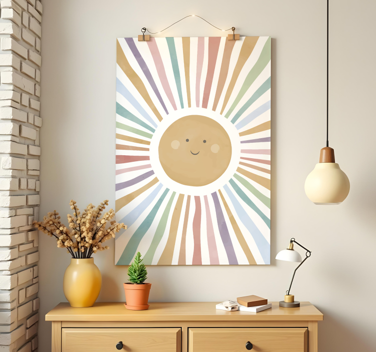 Poster d'arredo per la cameretta sole felice - TenStickers