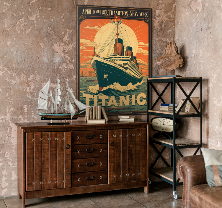 Poster retrò crociera del Titanic - TenStickers
