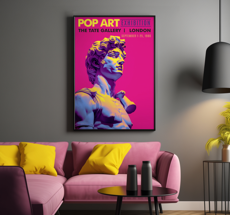 Poster salotto mostra d'arte pop - TenStickers