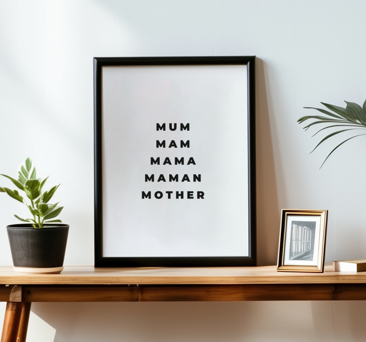 Poster salotto mamma in diverse lingue - TenStickers