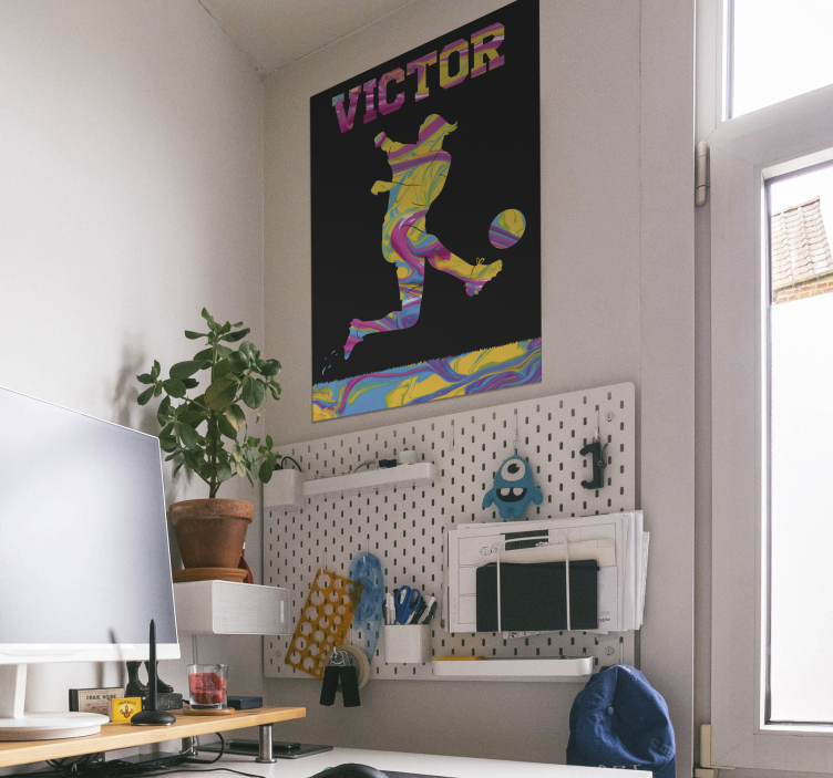 Poster tema calcio con nome personalizzabile - TenStickers