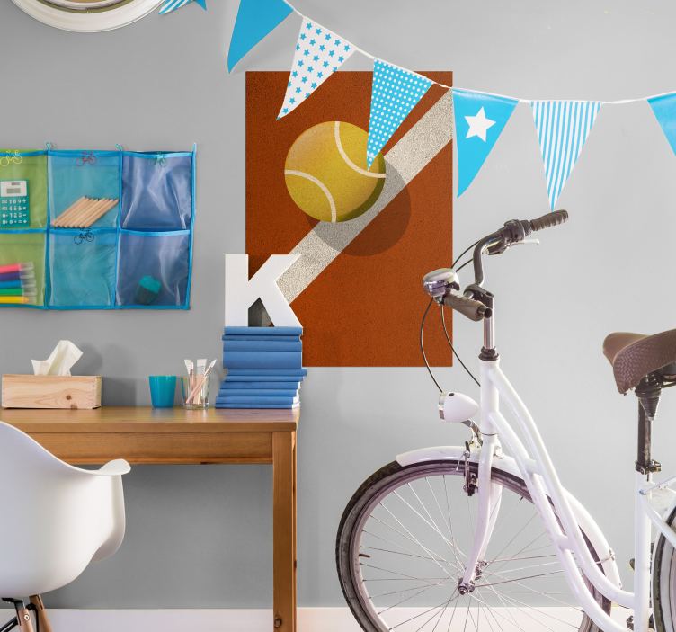 Poster tema tennis con pallina - TenStickers