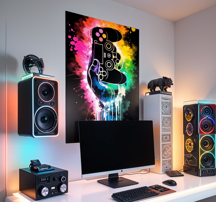 Poster videogioco esplosione gamer - TenStickers