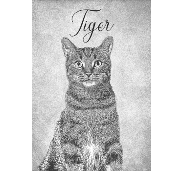 Poster animali disegno personalizzato in bianco e nero - TenStickers